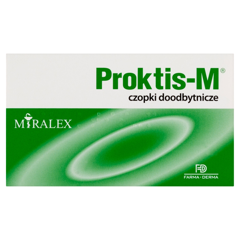 Proktis-M, czopki doodbytnicze wspierające regenerację błony śluzowej odbytu, 10 szt.