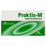 Proktis-M, czopki doodbytnicze wspierające regenerację błony śluzowej odbytu, 10 szt.