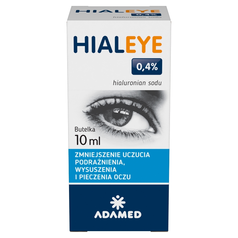 Hialeye 0,4%, krople na uczucie podrażnienia, wysuszenia i pieczenia oczu, butelka 10 ml