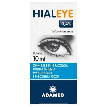 Hialeye 0,4%, krople na uczucie podrażnienia, wysuszenia i pieczenia oczu, butelka 10 ml