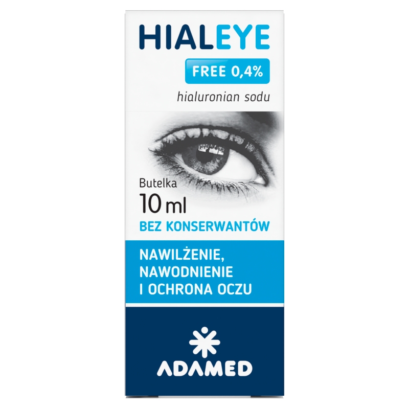 Hialeye Free roztwór 0,4%, nawilżający, nawadniający i ochronny do oczu, butelka 10 ml