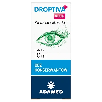 Droptiva Plus 1%, krople do oczu nawilżające bez konserwantów, butelka 10 ml