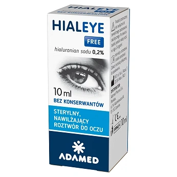 Hialeye Free 0,2% , roztwór, krople sterylne nawilżające do oczu, 10 ml