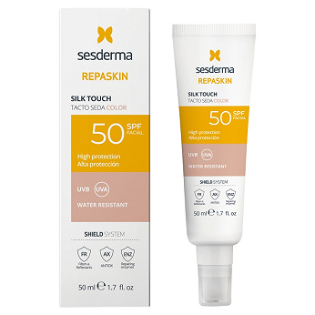 Sesderma Repaskin Silk Touch Color, koloryzujący krem, SPF 50, 50 ml