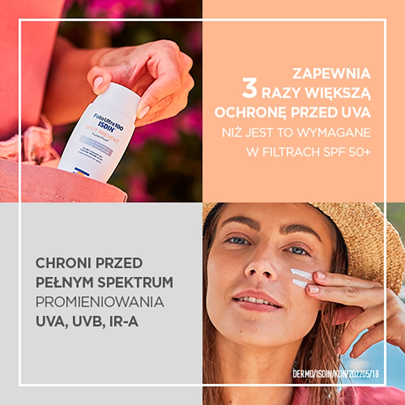 ISDIN Spot Prevent Fluid SPF 50+, przeciwsłoneczny do twarzy, 50 ml