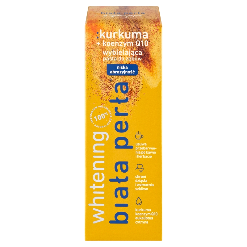 Biała Perła Kurkuma+Q10  pasta do zębów wybielająca, 75 ml