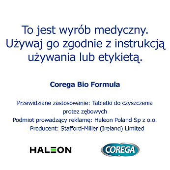 Corega Tabs Bio Formula , tabletki do czyszczenia protez zębowych, 136 szt.