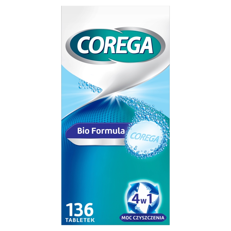 Corega Tabs Bio Formula , tabletki do czyszczenia protez zębowych, 136 szt.