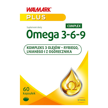 Omega 3-6-9, kapsułki z kompleksem 3 olejów rybiego, lnianego i ogórecznika, 60 szt.