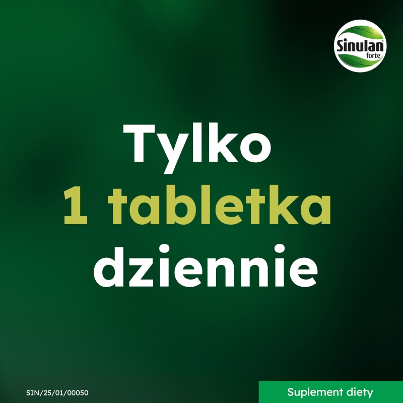 Sinulan Forte, tabletki ze składnikami wspierającymi odporność i drogi oddechowe, 60 szt.