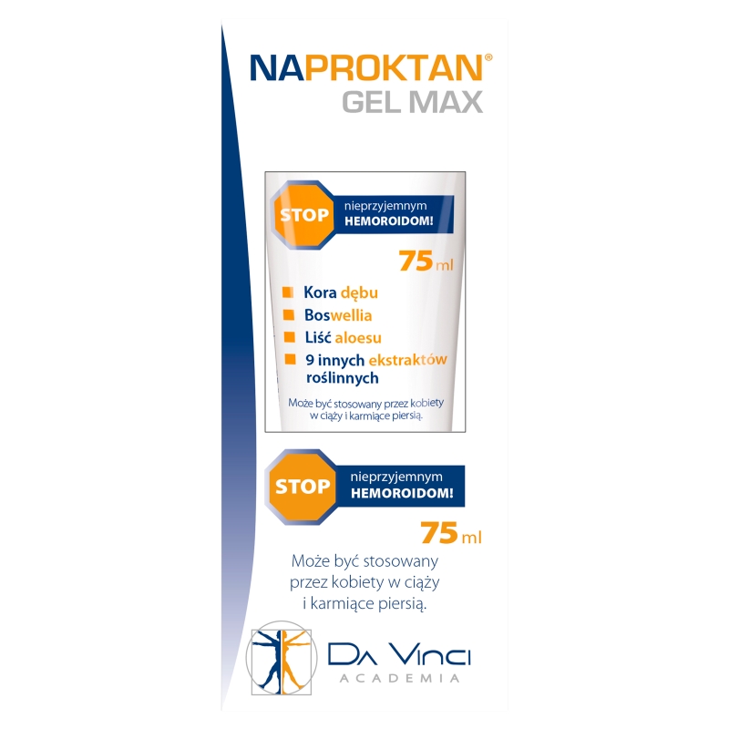 Naproktan Gel Max, żel na hemoroidy, 75 ml