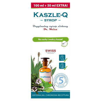 Kaszle-q, syrop na suchy i mokry kaszel, 150 ml