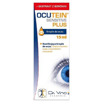 Ocutein Sensitive Plus, nawilżające krople do oczu, 15 ml