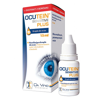 Ocutein Sensitive Plus, nawilżające krople do oczu, 15 ml