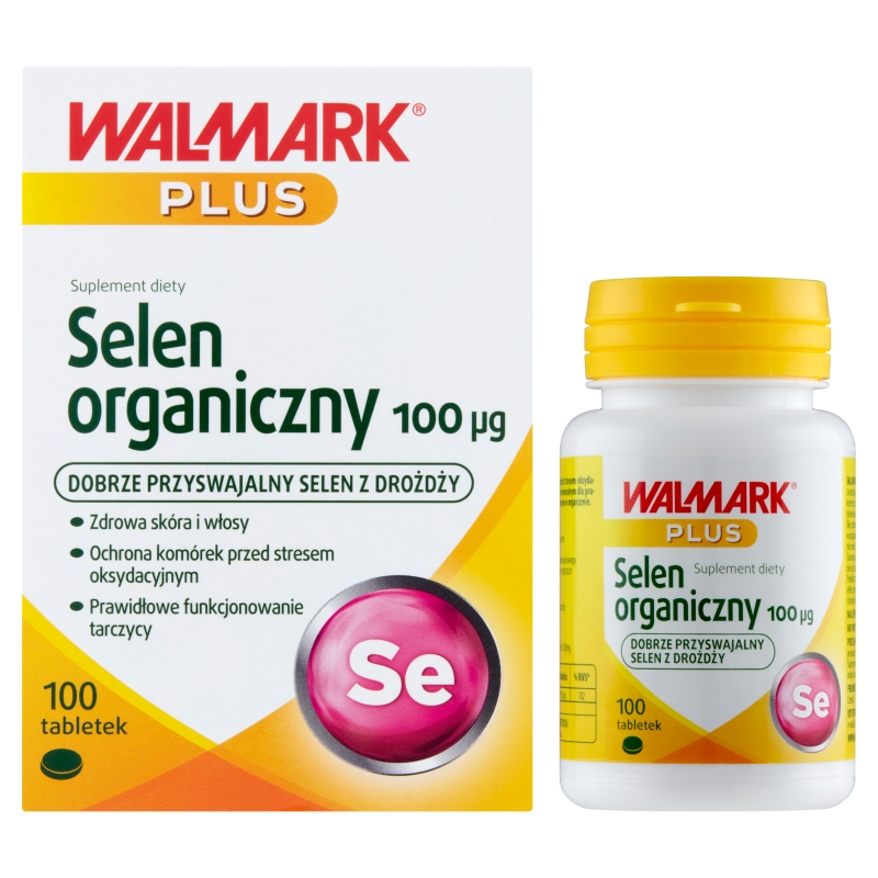 Selen organiczny, tabletki ze składnikami wspomagającymi odporność, zdrowe włosy i paznokcie, 100 szt.
