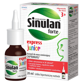 Sinulan Express Forte Junior, aerozol udrażniający nos dla dzieci, 20 ml