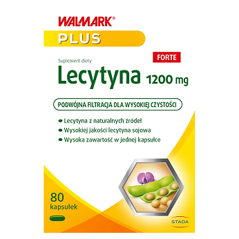 Lecytyna , kapsułki z lecytyna na utrzymanie prawidłowego poziomu cholesterolu, 80 szt.