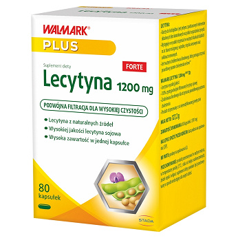 Lecytyna , kapsułki z lecytyna na utrzymanie prawidłowego poziomu cholesterolu, 80 szt.