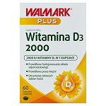 Walmark Plus Witamina D3 2000 kapsułki miękkie ze składnikami wspierającymi zdrowe kości, 60 szt.