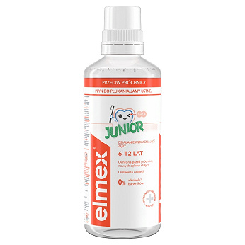 Elmex Junior, plyn do płukania jamy ustnej dla dzieci, 400 ml