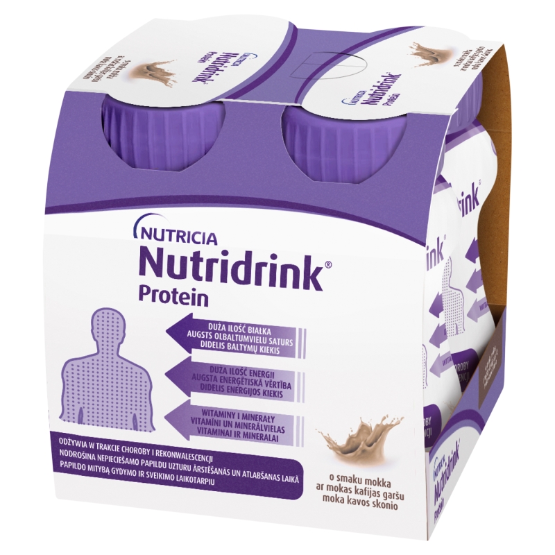Nutridrink Protein  o smaku mokka, 4 x 125 ml