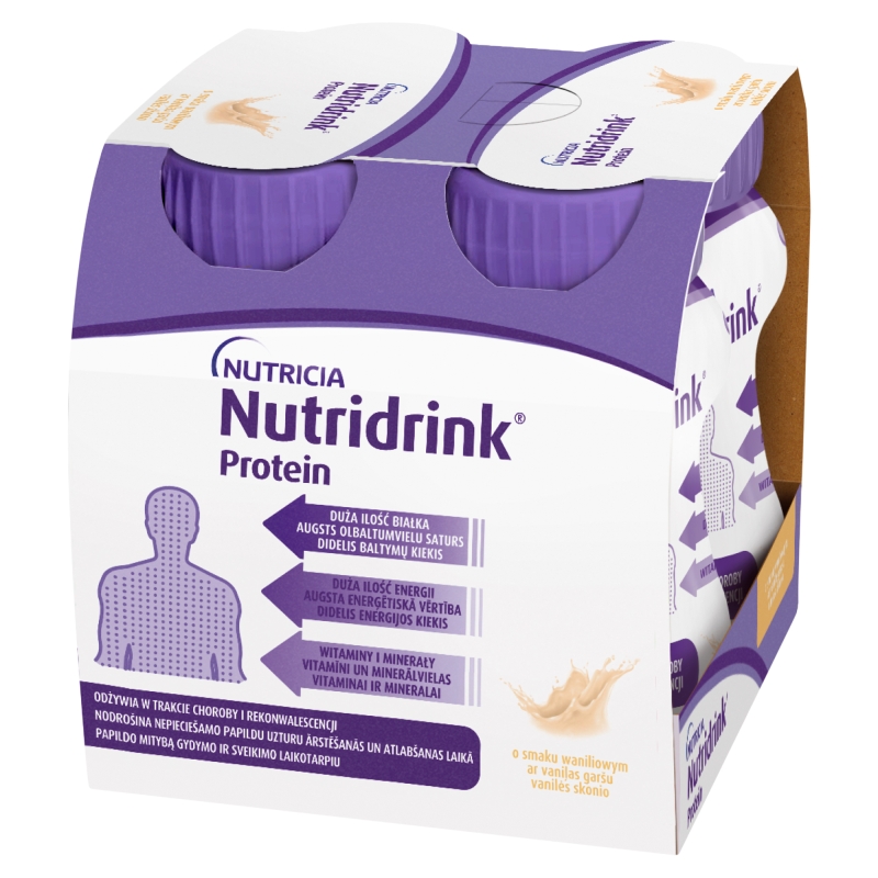 Nutridrink Protein  o smaku waniliowym, 4 x 125 ml
