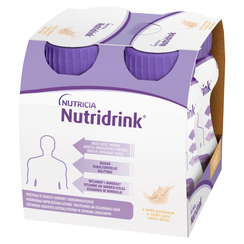 Nutridrink  o smaku waniliowym, 4 x 125 ml
