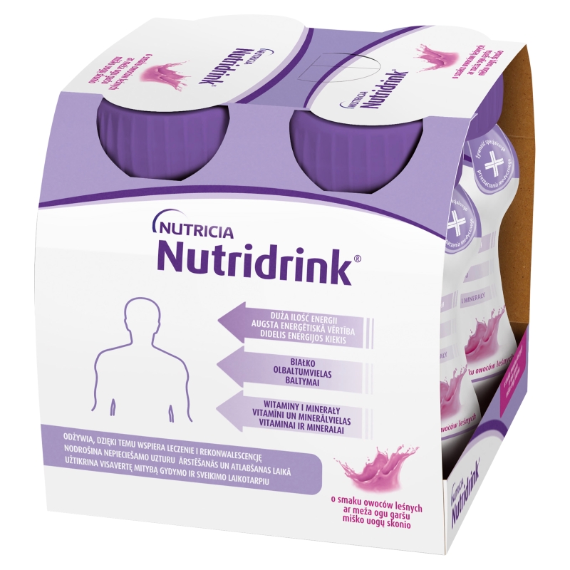 Nutridrink , o smaku owoców leśnych, 4 x 125 ml