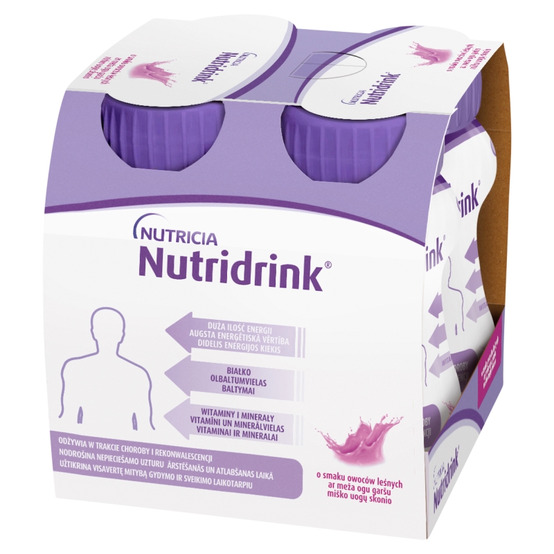 Nutridrink  o smaku owoców leśnych, 4 x 125 ml