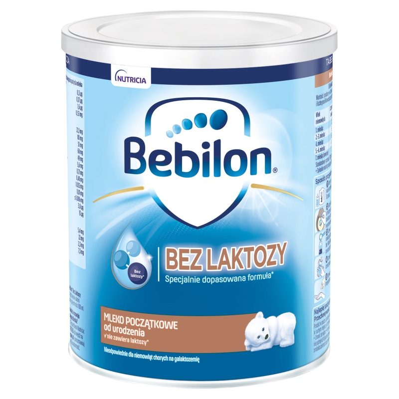Bebilon Bez Laktozy mleko początkowe od urodzenia, 400 g