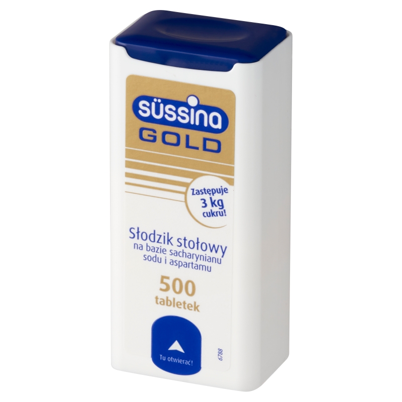 Sussina Gold słodzik, tabletki dla diabetyków i osób ograniczających spożycie cukru, 500 szt. + 150 szt.