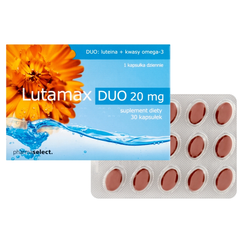 Lutamax Duo 20 mg , kapsułki zawierające luteinę i kwasy Omega-3, 30 szt.