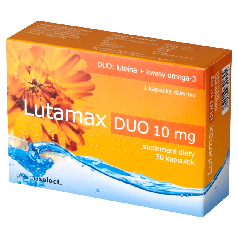 Lutamax Duo 10 mg, kapsułki zawierające luteinę i kwasy Omega-3, 30 szt.