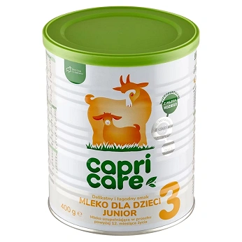 CAPRICARE 3 Mleko Następne Junior , oparte na mleku kozim powyżej 12 miesiąca życia, 400 g