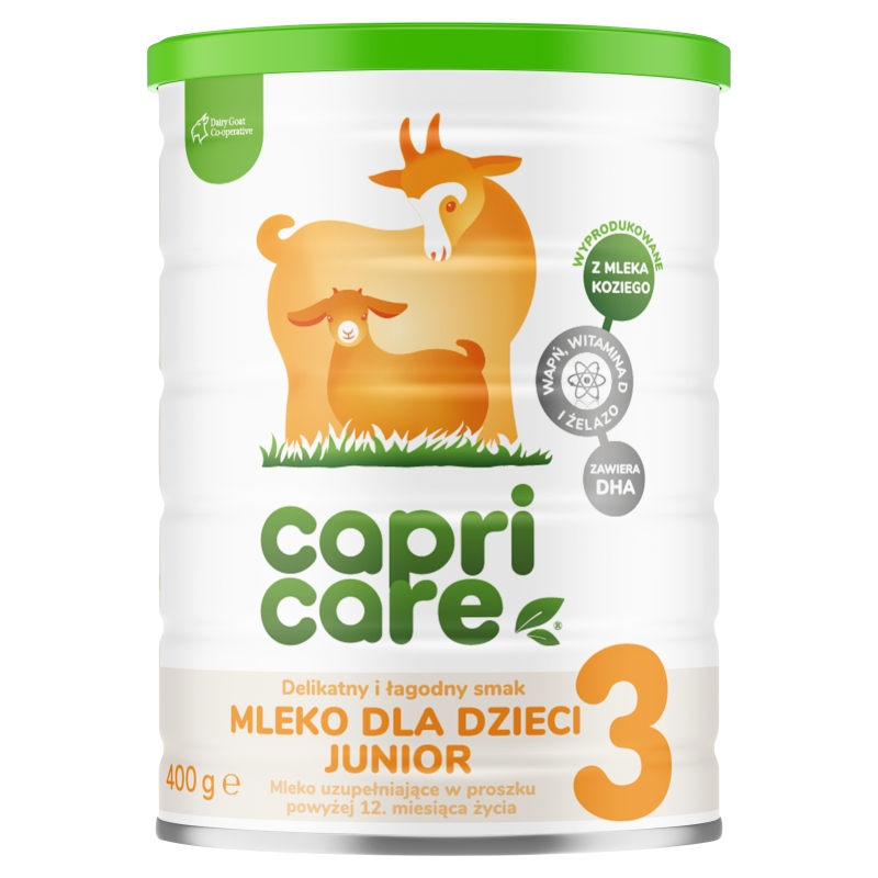 CAPRICARE 3 Mleko Następne Junior  oparte na mleku kozim powyżej 12 miesiąca życia, 400 g