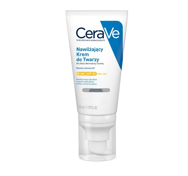 CeraVe Nawilżający Krem do Twarzy SPF 50, 52 ml