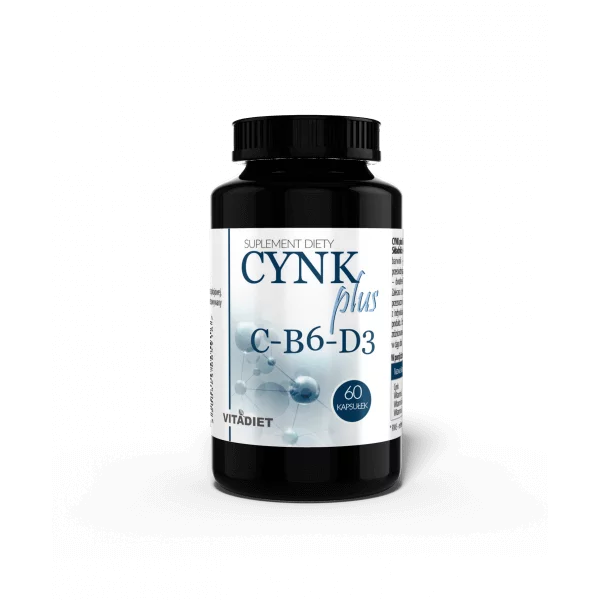 Cynk Plus C B6 D, kapsułki z witaminami, 60 szt.