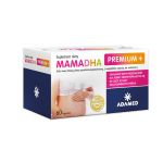 MamaDHA Premium+ kapsułki z kompozycją witamin i minerałów dla kobiet w ciąży, karmiących, 60 szt.