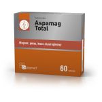 Aspamag Total  tabletki ze składnikami wspomagającymi układ nerwowy i sercowo-naczyniowy, 60 szt. 