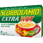 Scorbolamid Extra Hot proszek na objawy przeziębienia i grypy o smaku cytrynowym, 8 szt. 