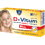 D-Vitum witamina D 800 j.m., kapsułki twist-off dla noworodków i dzieci od 1. roku życia, 36 szt.