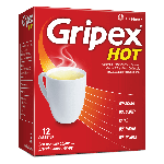 Gripex Hot proszek przeciw objawom przeziębienia i grypy, 12 sasz.