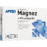 Magnez + Witamina B6 APTEO tabletki ze składnikami na zmęczenie, stres, skurcze mięśni, 60 szt.