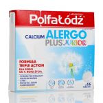 Calcium Alergo PLUS Junior tabletki musujące z wapnem smaku cytrynowym, 16 szt.