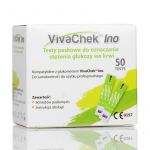 VivaCheck Ino test paskowy do oznaczania poziomu glukozy we krwi, 50 szt.