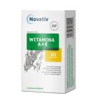 Novativ Witamina A + E kapsułki ze składnikami pomagającymi zachować zdrową skórę, 30 szt.