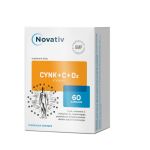 Novativ Cynk + C + D3 immuno kapsułki ze składnikami wspomagającymi funkcjonowanie metabolizmu makroskładników, 60 szt.