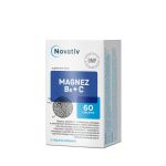 Novativ Magnez B6 + C tabletki ze składnikami wspomagającymi funkcjonowanie układu nerwowego, 60 szt.