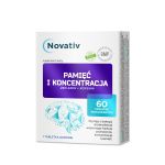 Novativ Pamięć i Koncentracja  tabletki z żeń-szeniem i kofeiną, 60 szt. 
