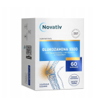 Novativ Glukozamina 1000 kapsułki ze składnikami wspierającymi prawidłową produkcję kolagenu. 60 szt.